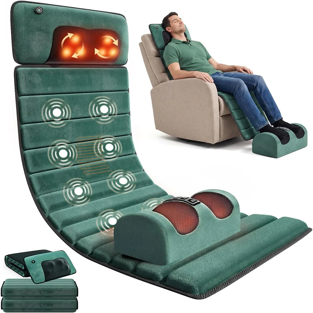 HOMEMASSA Full Body Vibration Massage Mat Back Neck Relief