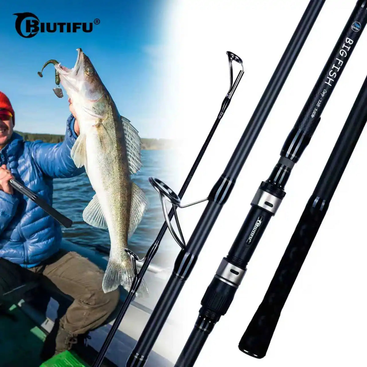 Biutifud Bigfish T800 Carbon Carp Surfcasting Fishing Rod