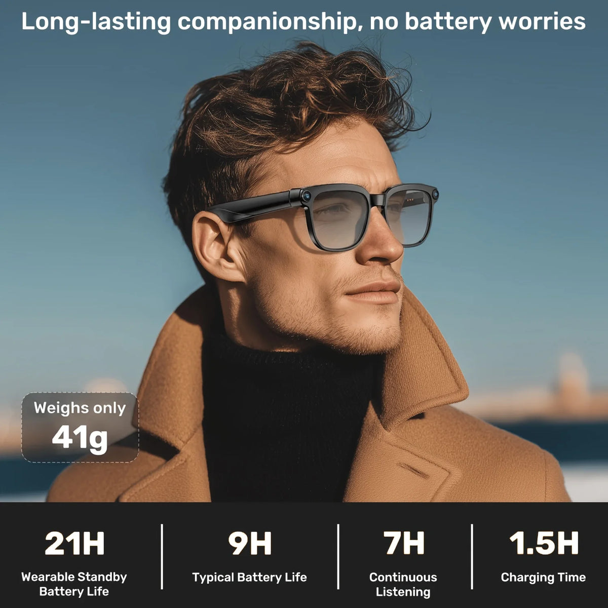 Smart Camera Glasses With HD Video Translation And Voice Assistant