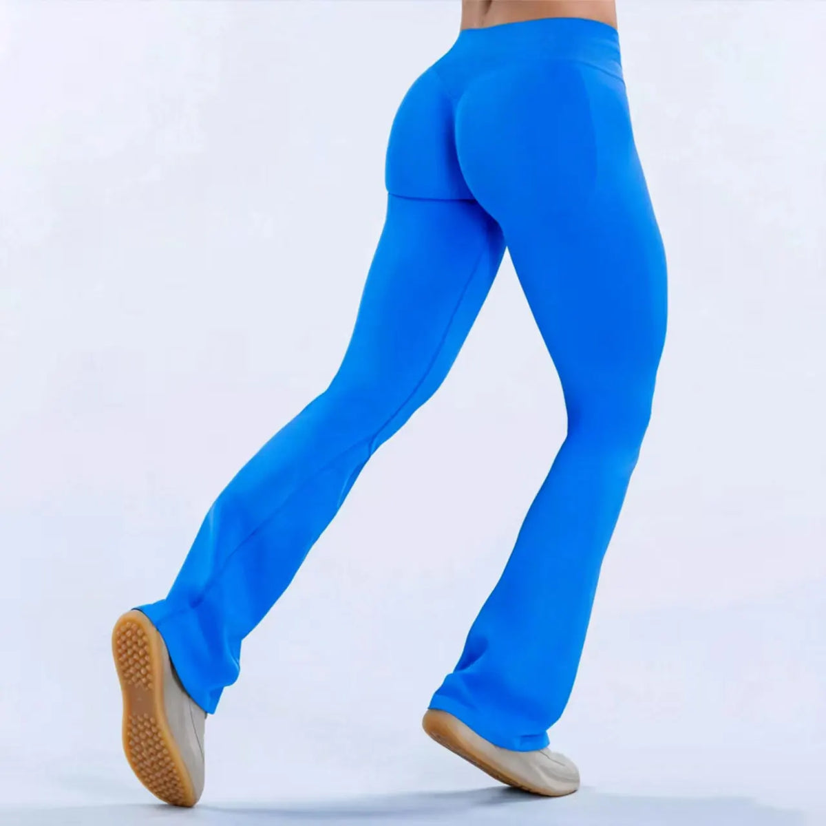 NCLAGEN Women Seamless Flared Yoga Leggings With Scrunch Booty