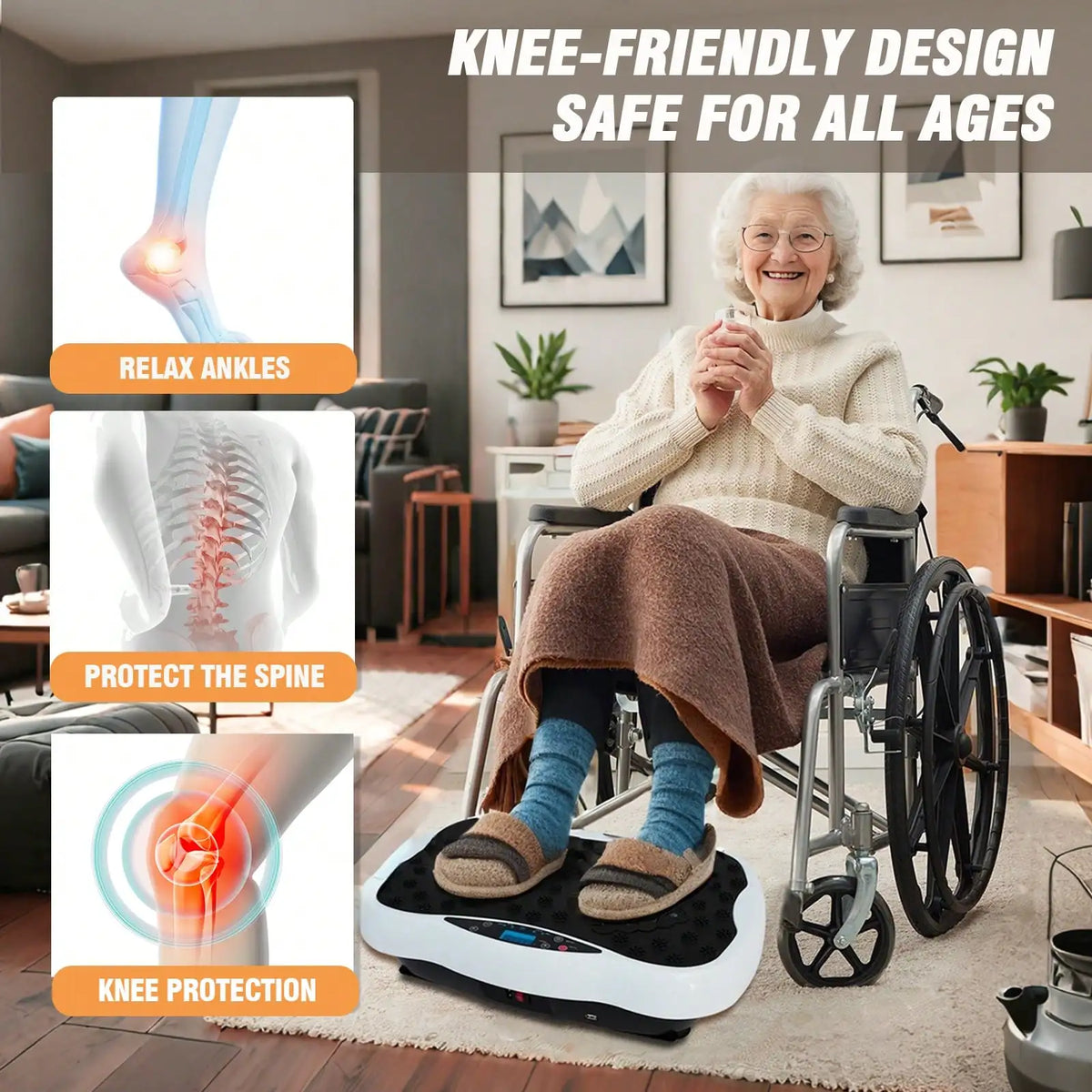 Vibration Plate Fitness Platform Exercise Machine Vibrating Lymphatic Drainage Shaking Full Body Shaker Workout Vibrate Stand Shake Board Sport Gym For Weight Loss Fat Burner For Women Men