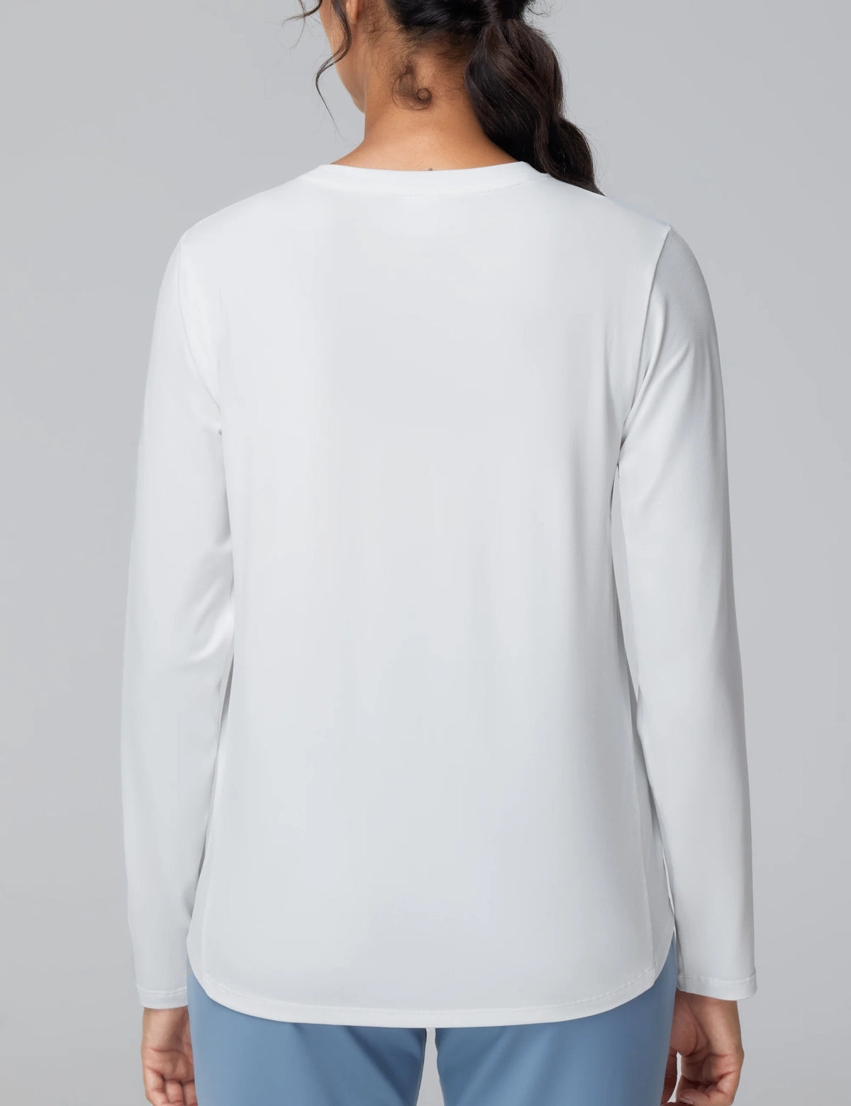 THE GYM PEOPLE Women's Long Sleeve Soft Workout Shirts Basic Crewneck UPF 50+ Sun Lightweight Fall Athletic Running Tops