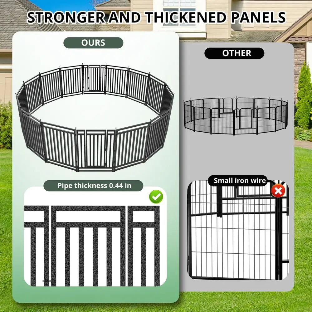 Portable Metal Dog Playpen for Indoor and Outdoor Use
