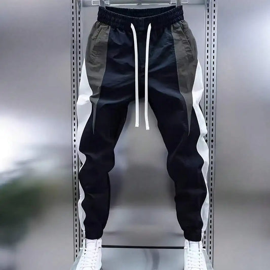Men Slim Fit Casual Jersey Sports Pants With Drawstring