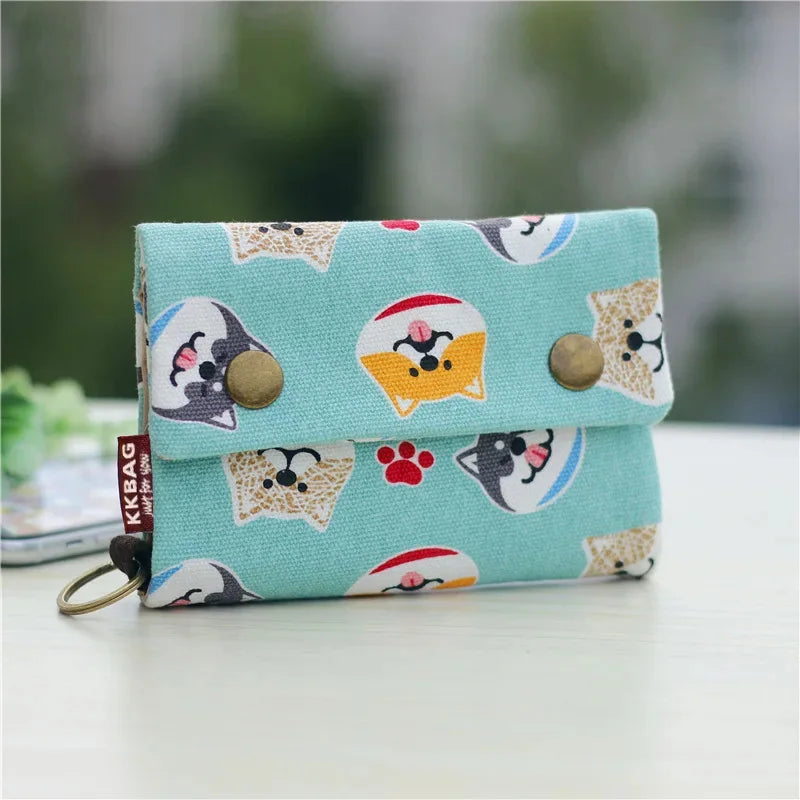 Canvas Totoro Wallet With Multi Pocket Coin Organizer
