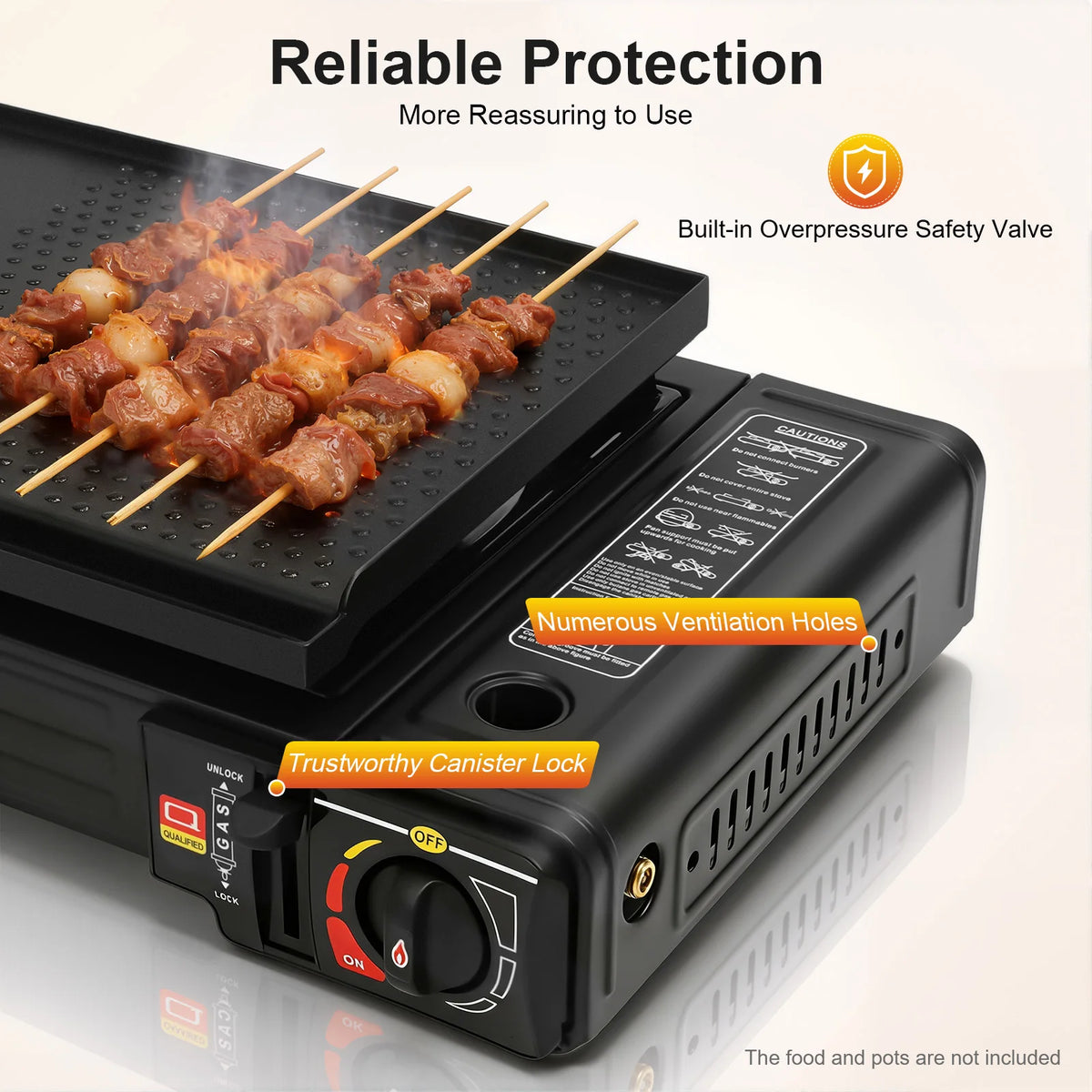 Portable Dual Burner Gas Stove For Outdoor Camping And Picnic