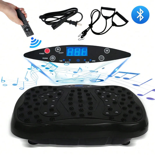 Vibration Plate Fitness Platform Exercise Machine Vibrating Lymphatic Drainage Shaking Full Body Shaker Workout Vibrate Stand Shake Board Sport Gym For Weight Loss Fat Burner For Women Men