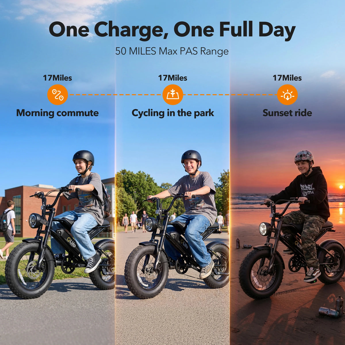 Qlife Spark D1 Fat Tire Electric Bike With Full Suspension