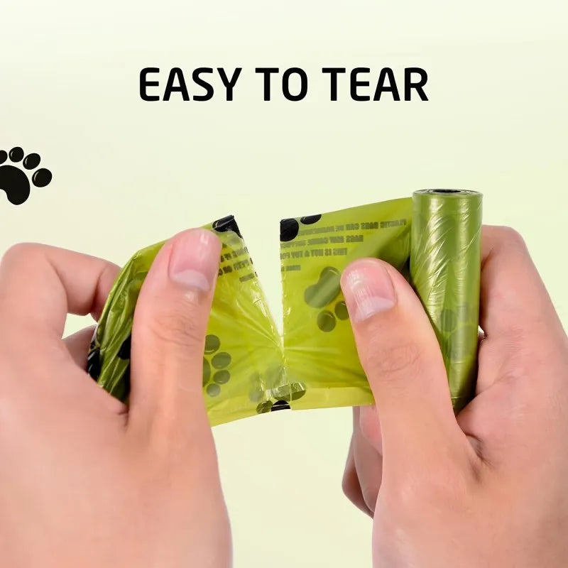 Extra Thick Leak Proof Paw Print Pet Waste Bag Rolls
