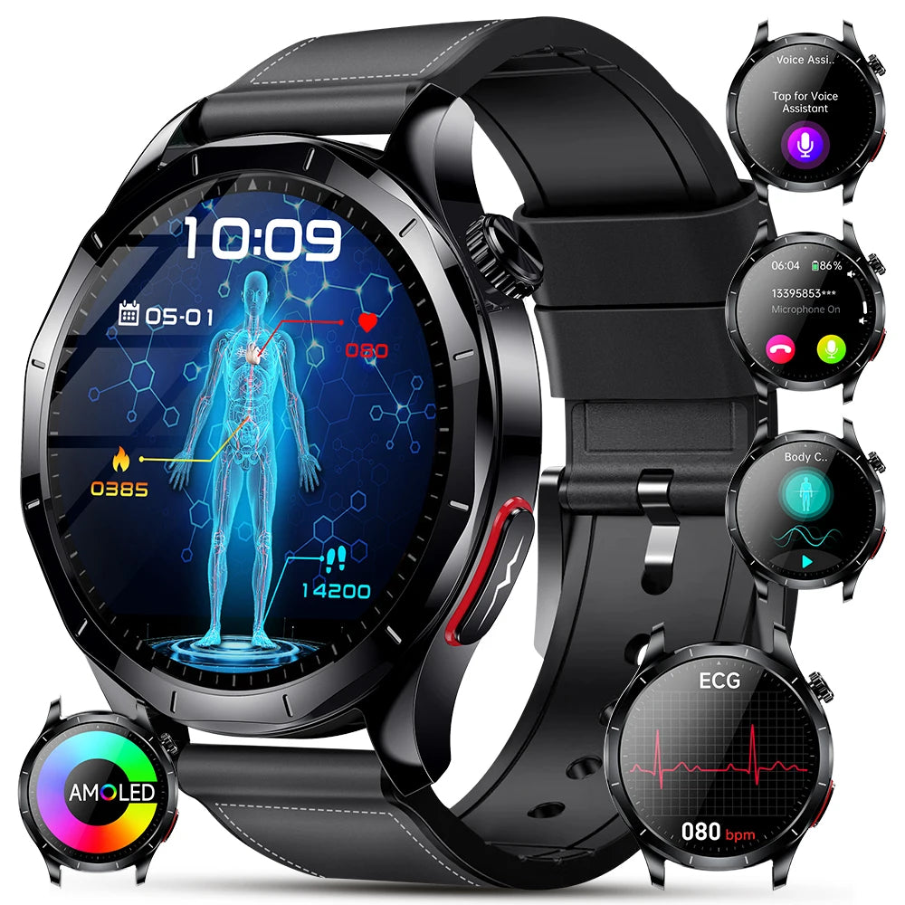 Marsyu Smartwatch With Ecg Ppg Blood Pressure Health Tracker