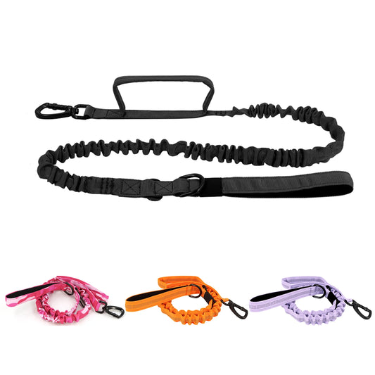 Adjustable Tactical Nylon Dog Leash With Dual Quick Release Handles