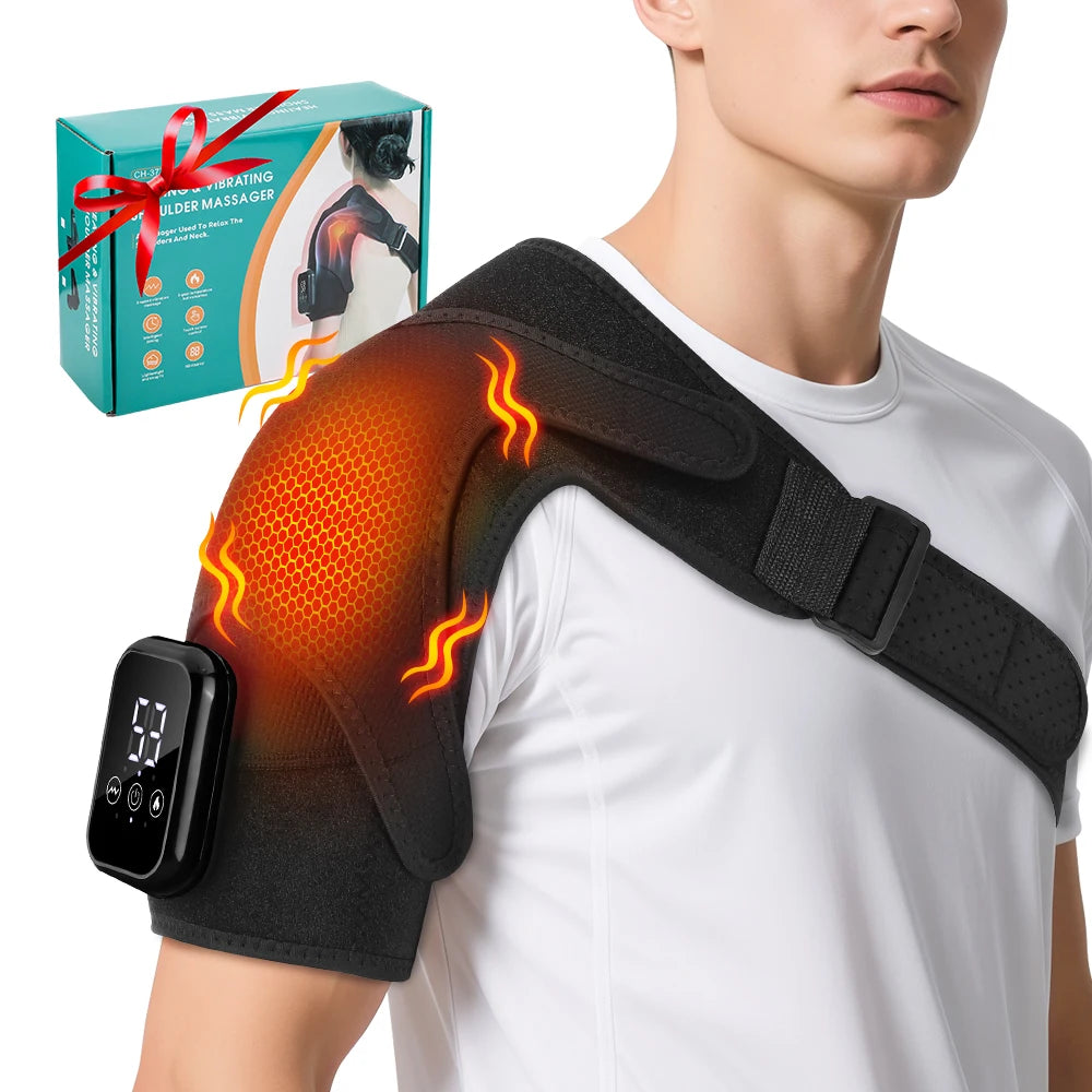 PASTSKY Rechargeable Heated Shoulder Massager With Vibration Control