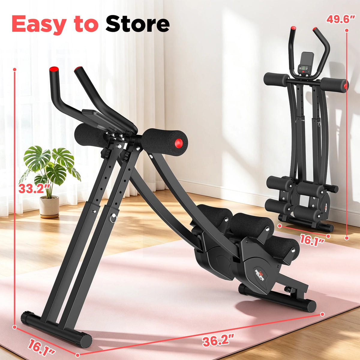 Relife Sports Dual Track Ab Machine With Adjustable Resistance