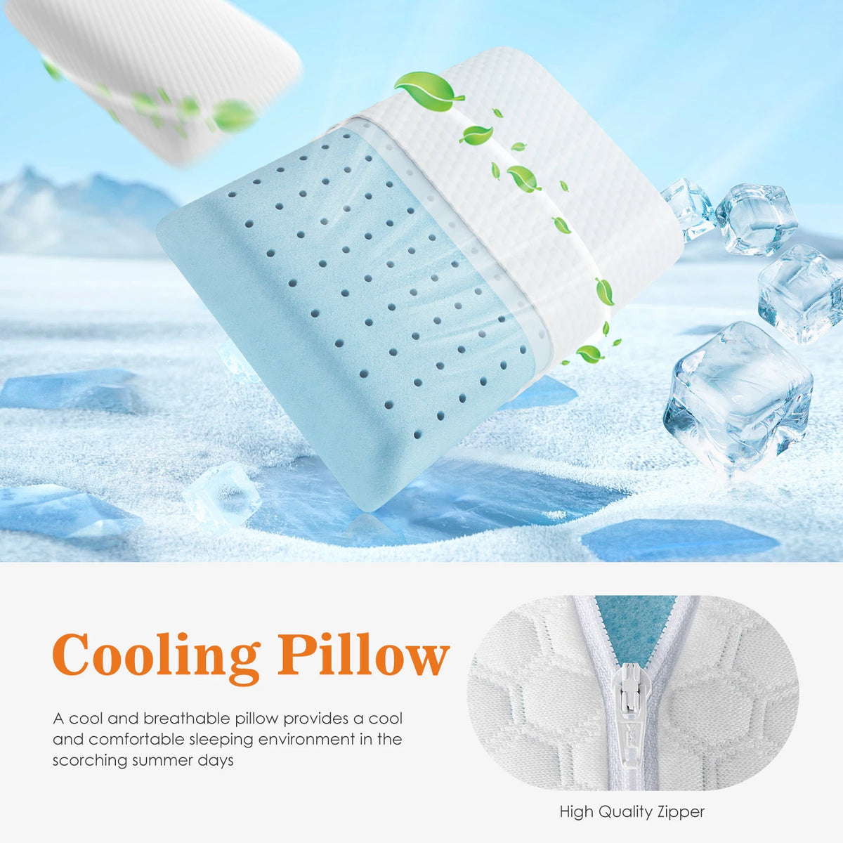 MCQ Memory Foam Neck Pillow For Travel And Bed Comfort