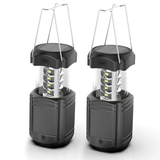 Solar Powered Hand Crank Portable Camping Lantern With USB Charger