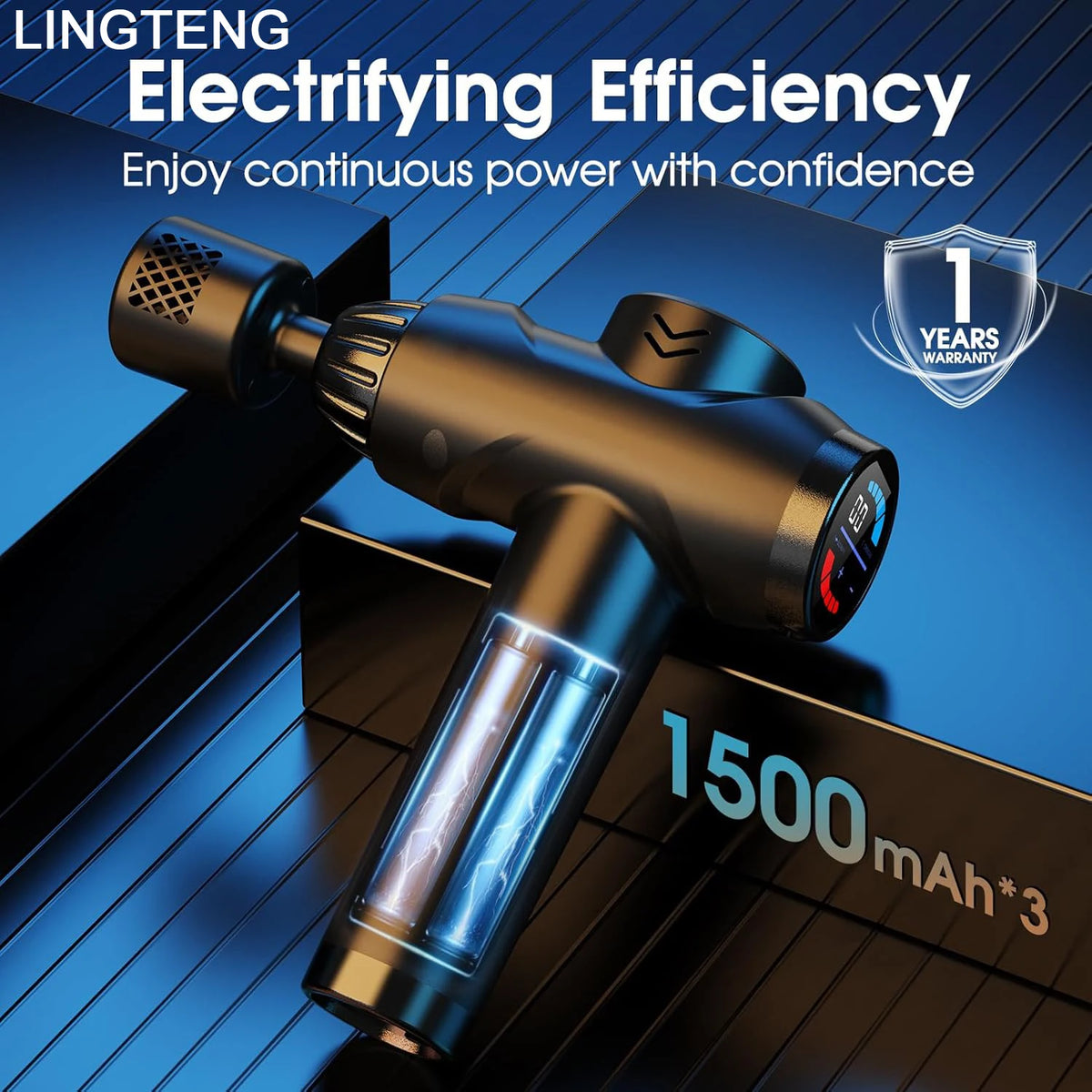 Lingteng Hot Cold Deep Tissue Percussion Massage Gun