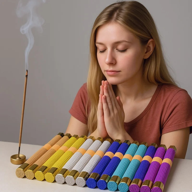 Natural Sandalwood Incense Sticks With Holder For Prayer
