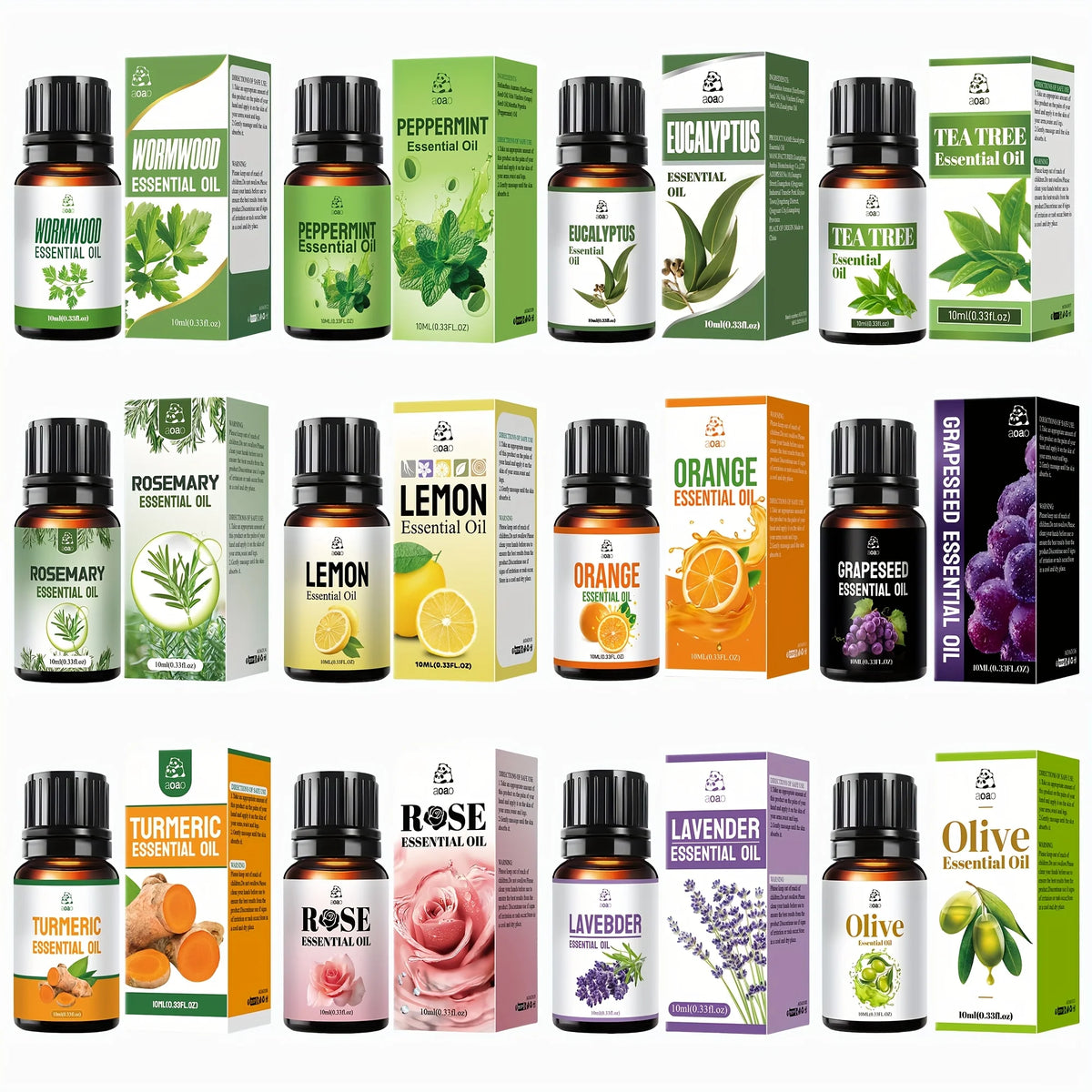 Aoao Natural Facial Essential Oil Blend Skin Care Hair Massage