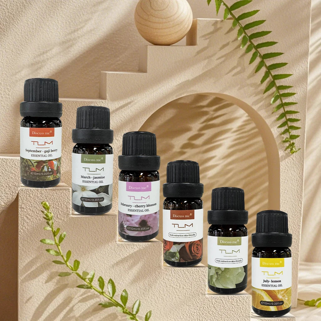 Lavender Lemon Rose Essential Oil Set for Diffusers and Gifts