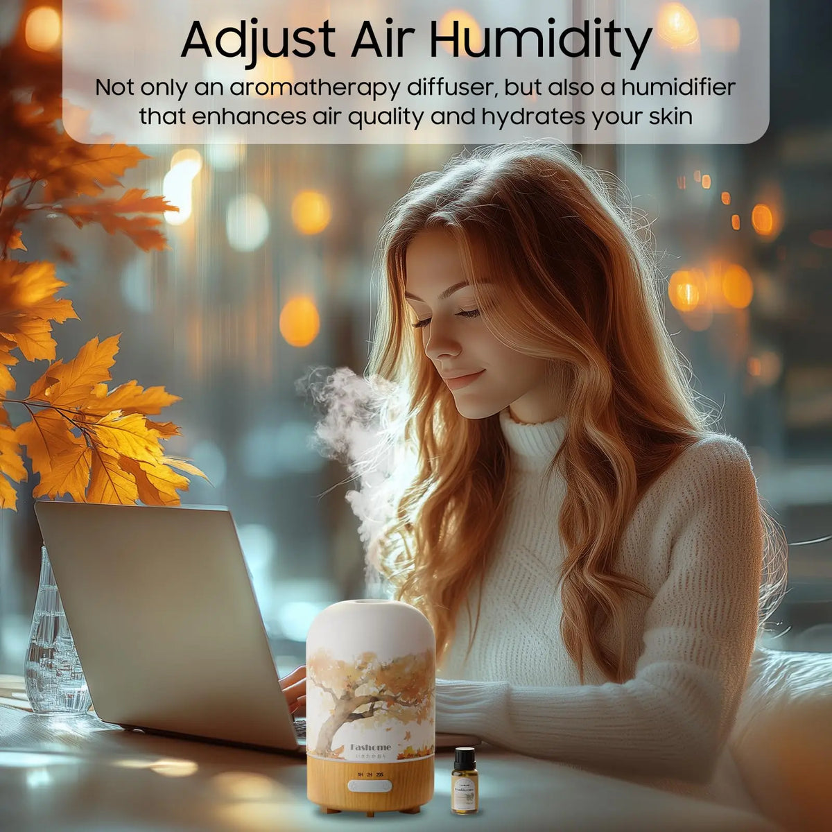 Fashome Hand Blown Glass Essential Oil Aromatherapy Diffuser