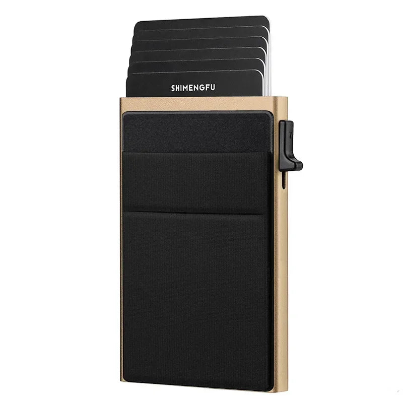 Smart Rfid Metal Pop Up Credit Card Holder Wallet Case