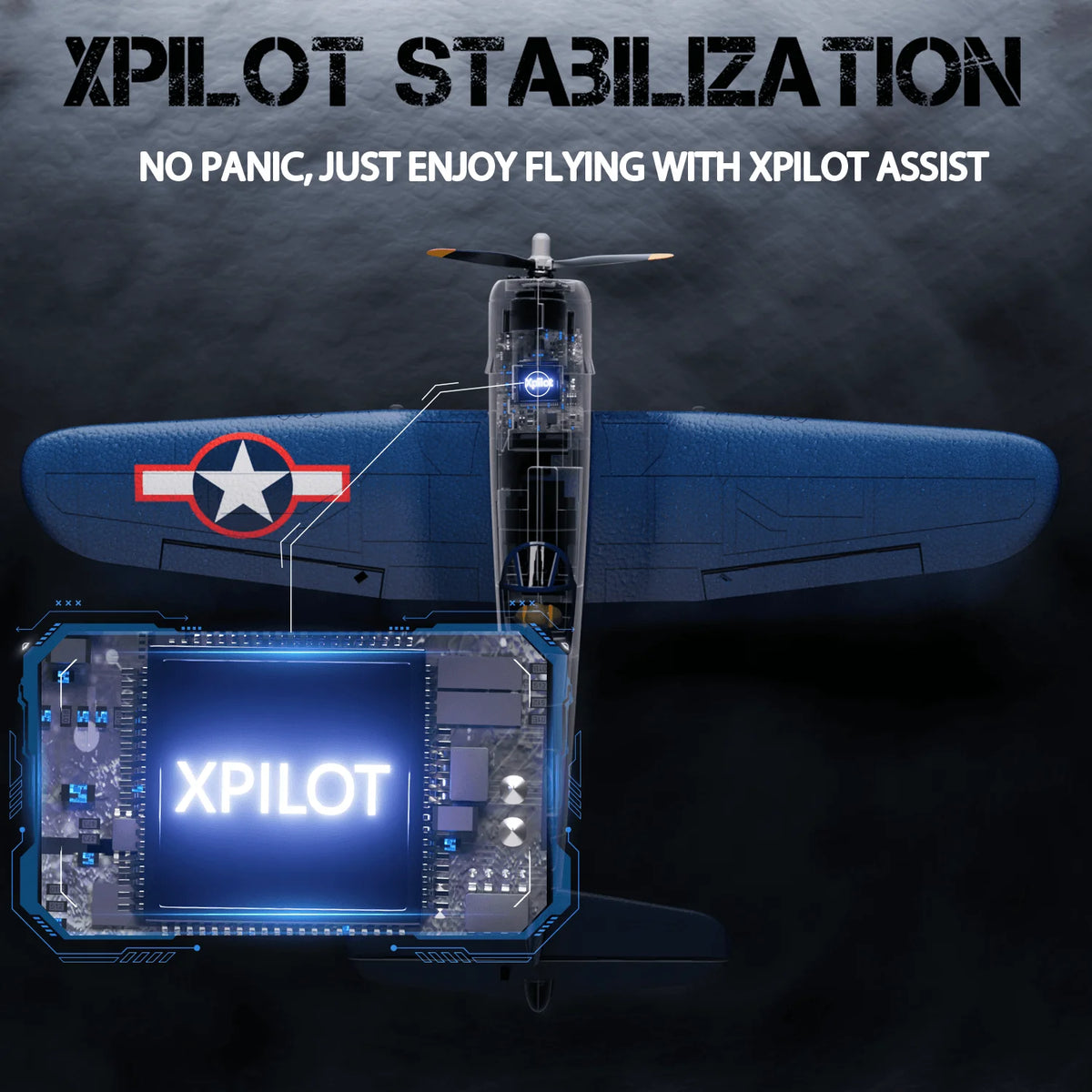 Volantexrc F4U Corsair Brushless RC Plane With One Key Aerobatics