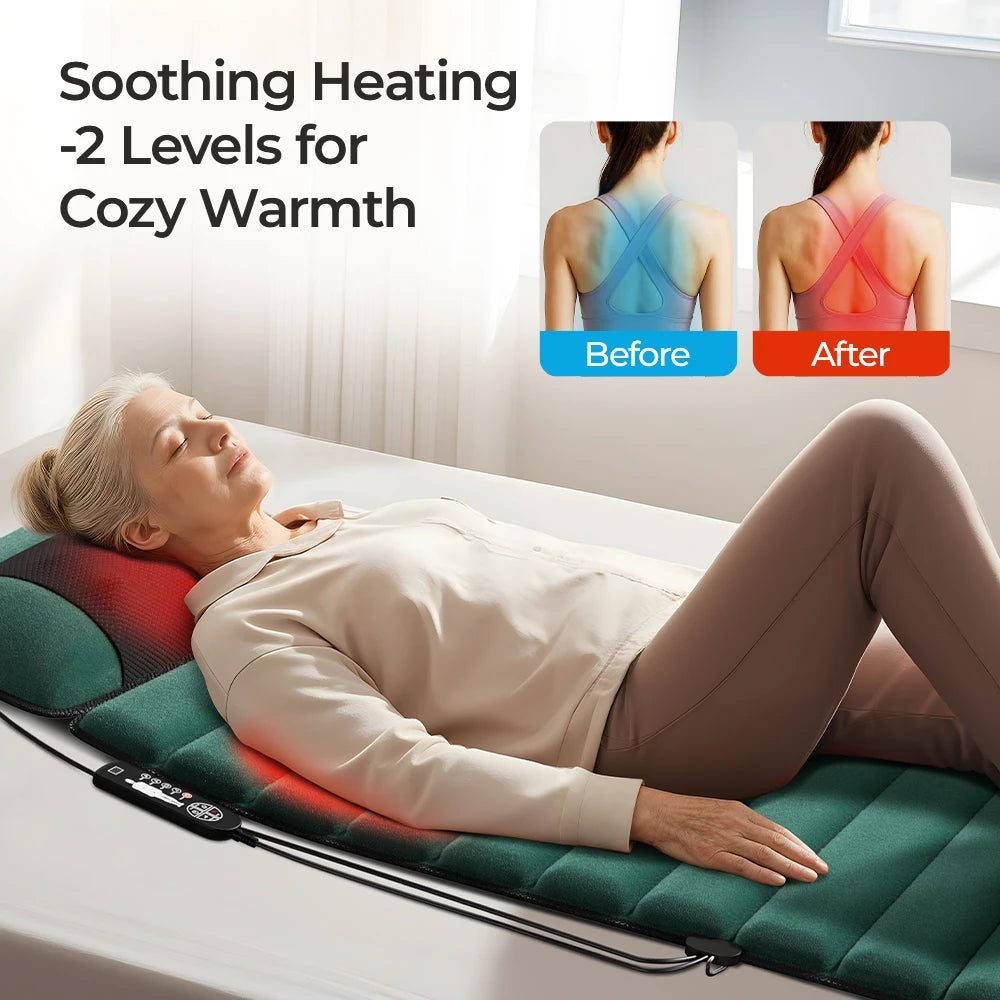 HOMEMASSA Full Body Vibration Massage Mat Back Neck Relief