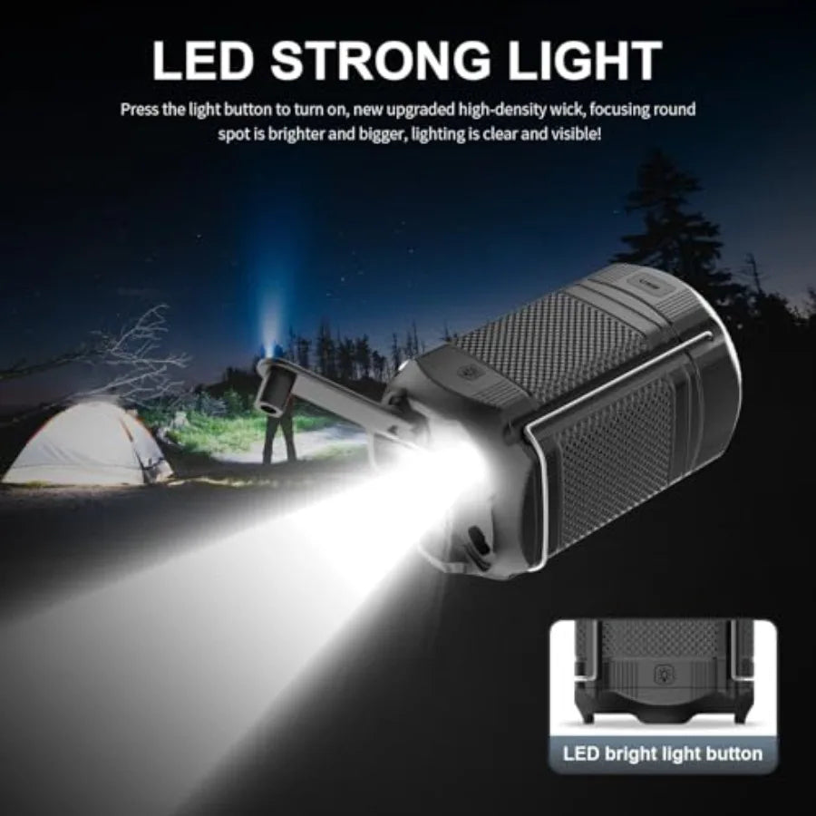 Solar Powered Hand Crank Portable Camping Lantern With USB Charger
