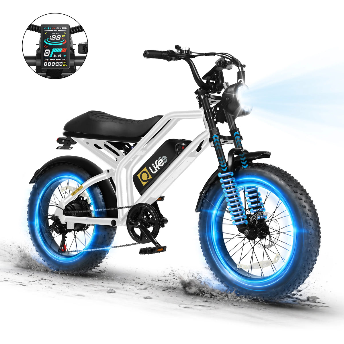 Qlife Spark D1 Fat Tire Electric Bike With Full Suspension