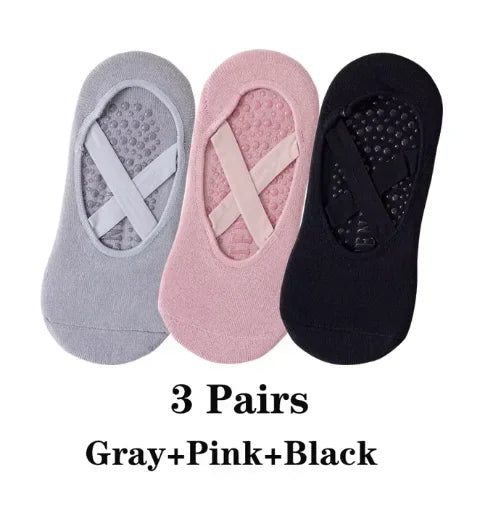Premium Cotton Yoga Socks Featuring Breathable Non Slip Grip