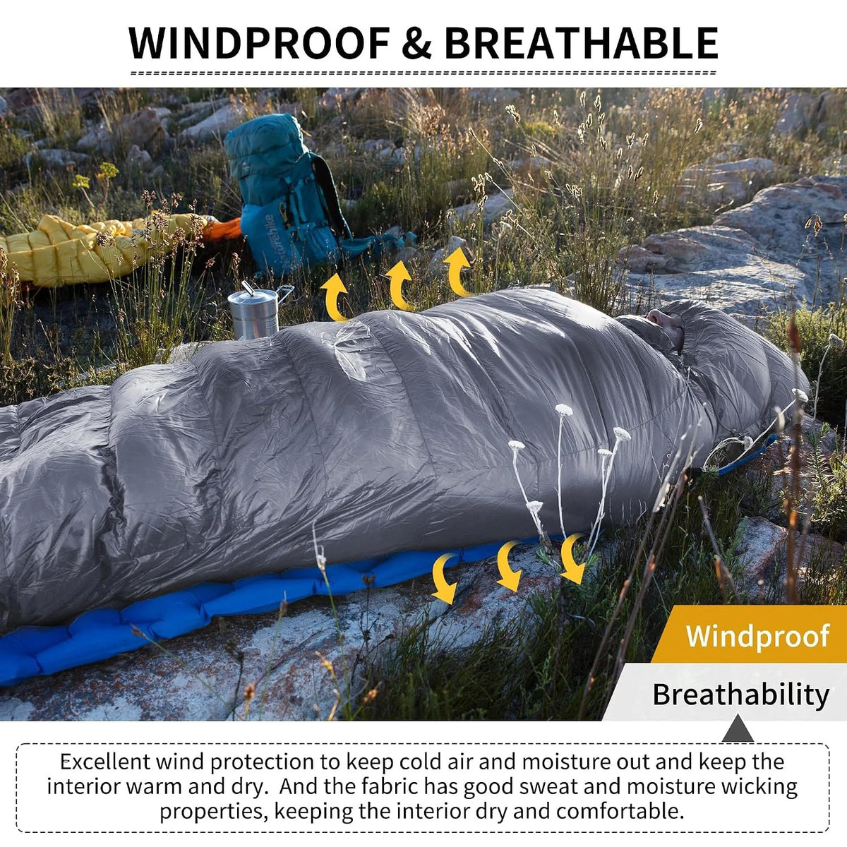Naturehike Four Season Ultralight Duck Down Sleeping Bag For Camping