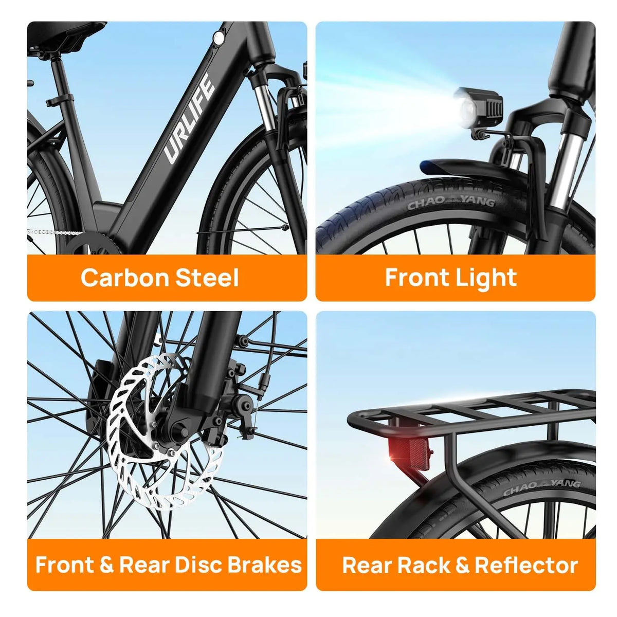 URLIFE E26 Electric Commuter Bike With Removable Battery