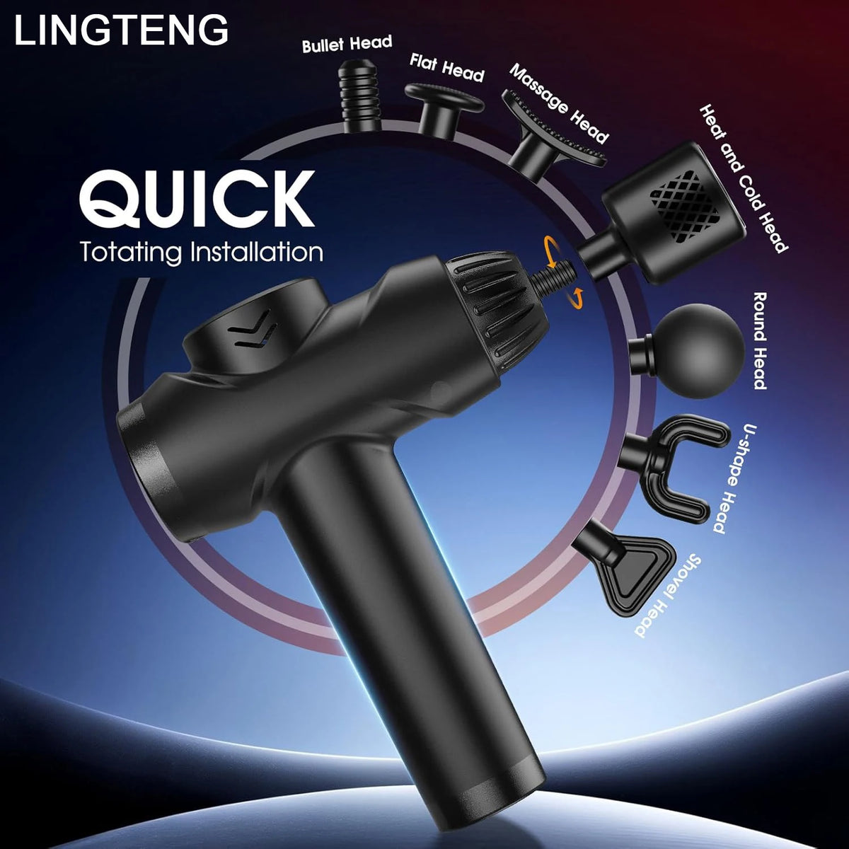 Lingteng Hot Cold Deep Tissue Percussion Massage Gun