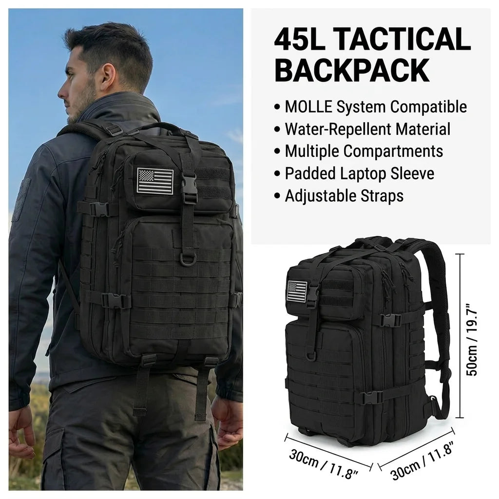 ReFire Gear Tactical Hiking Backpack for Camping and Trekking