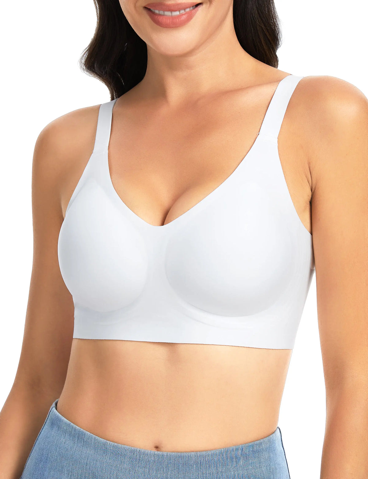 THE GYM PEOPLE Women’s Wireless Seamless Bras Full Coverage Comfortable Bralette Invisible Everyday Tshirt Bra Padded