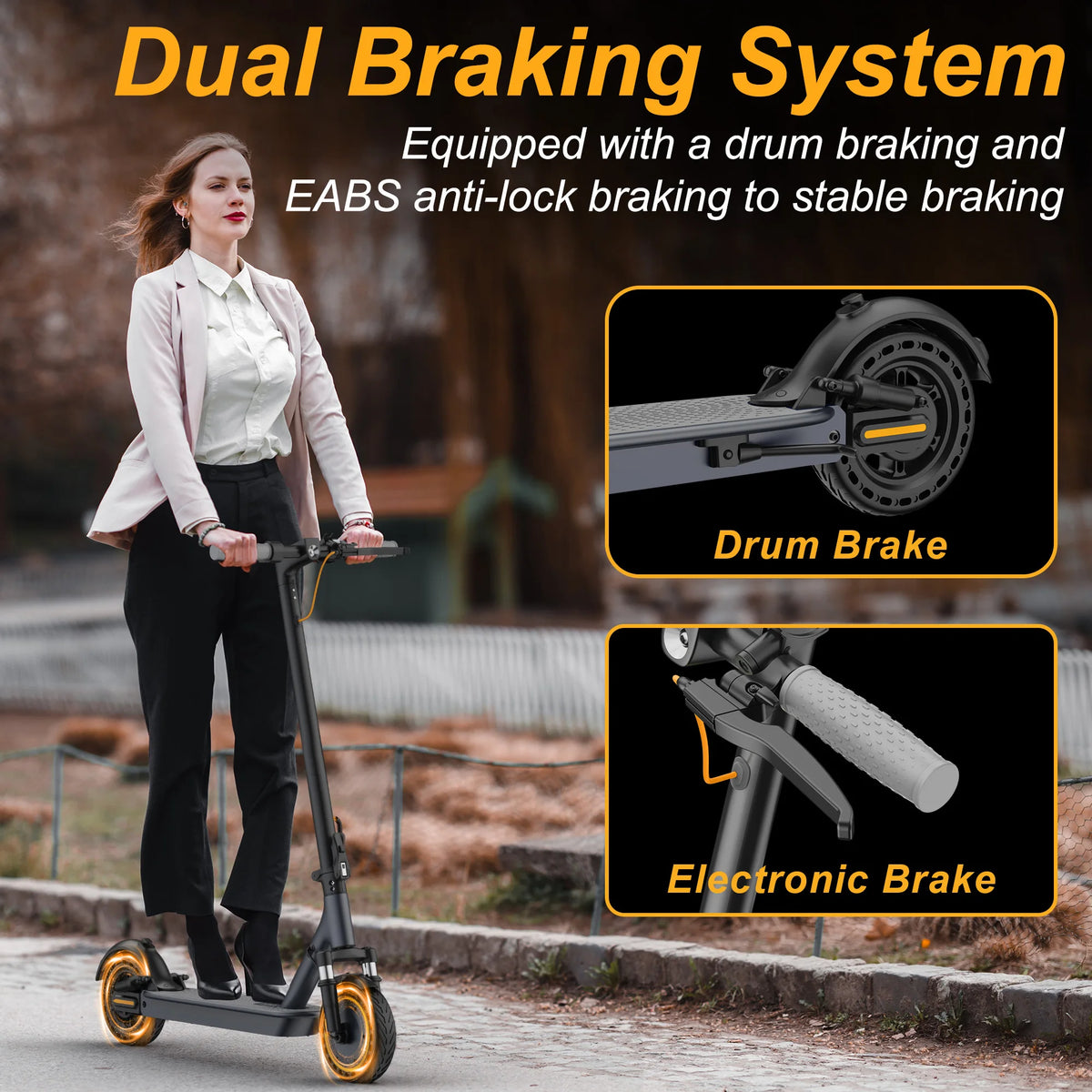AOVOPRO 350W Electric Scooter With App Control And Dual Suspension