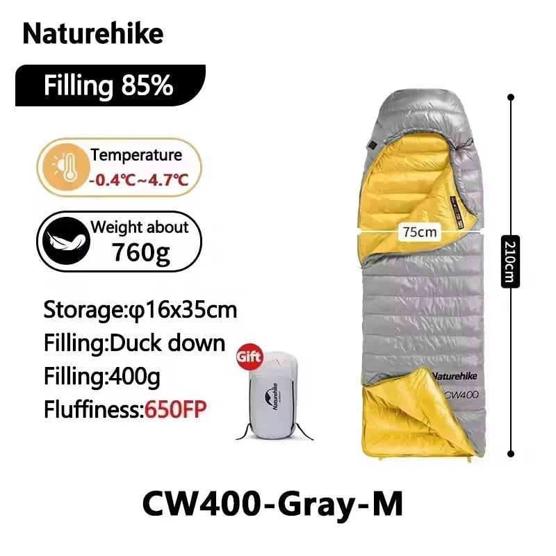 Naturehike Four Season Ultralight Duck Down Sleeping Bag For Camping