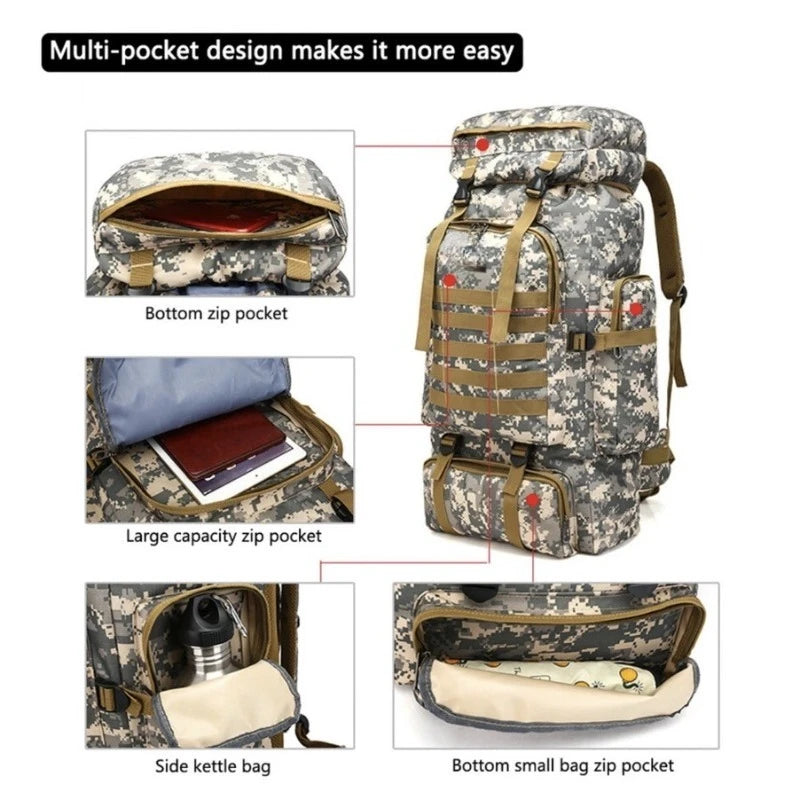 Tactical Hiking Backpack for Camping and Outdoor Adventures
