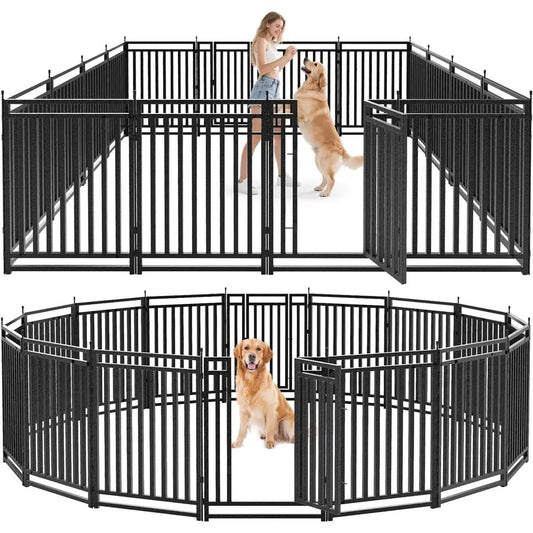 Portable Metal Dog Playpen for Indoor and Outdoor Use