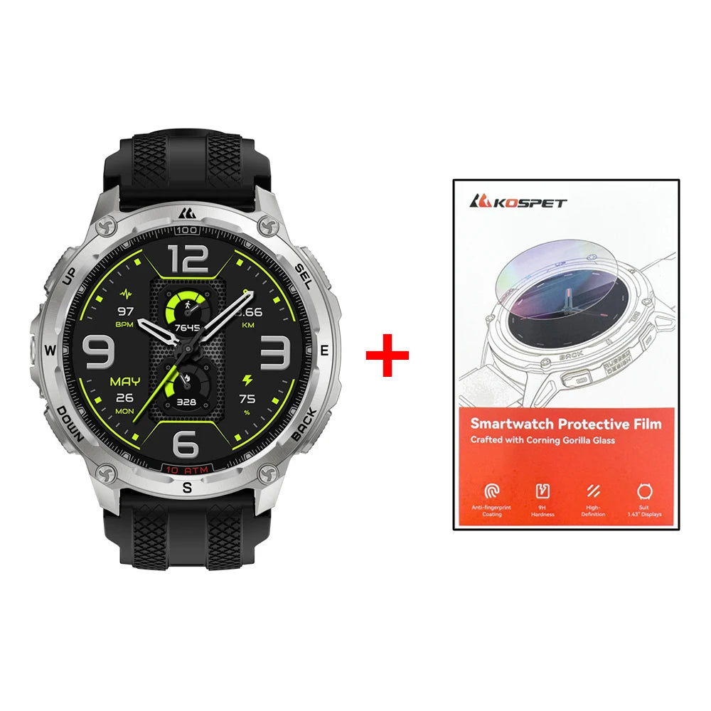 KOSPET Tank T4 Rugged Smartwatch With GPS And Heart Rate