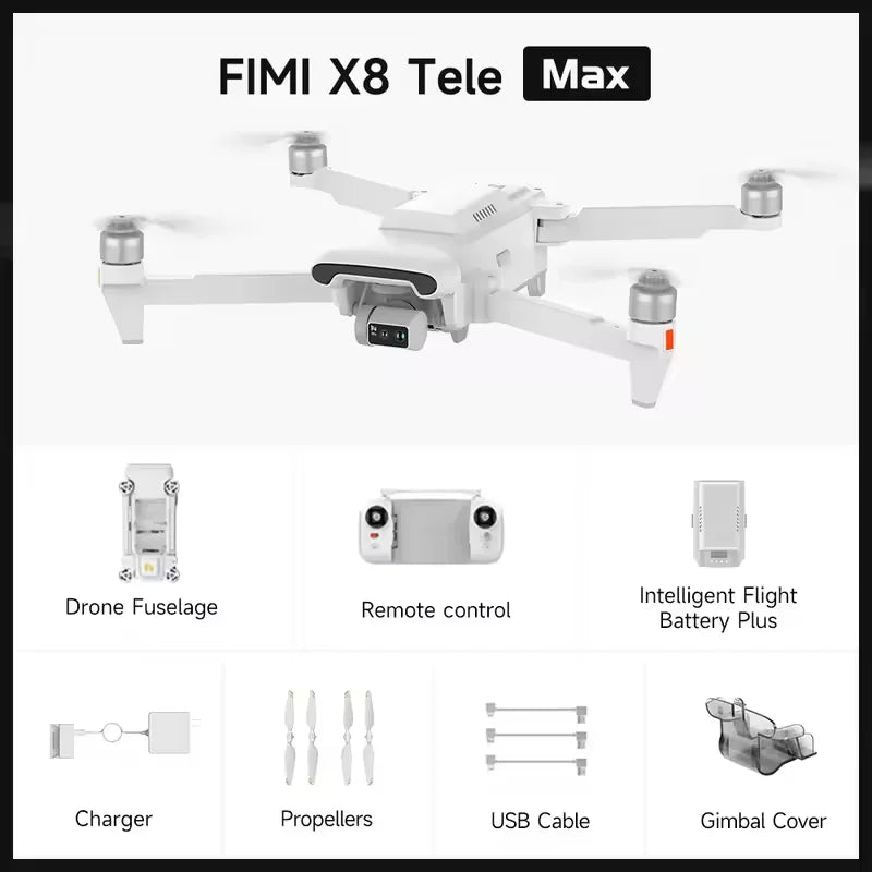 Fimi X8 Tele Max 4K Drone Featuring 30x Zoom Imaging