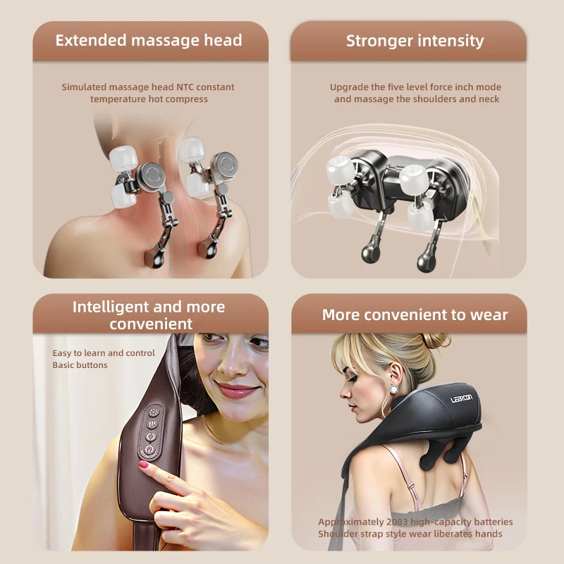 LEERCON Shiatsu Neck And Shoulder Massager With Heat