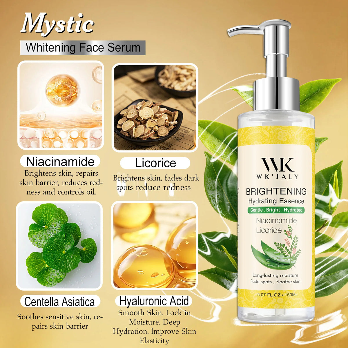 WK JALY Whitening Moisturizing Skincare Set for Dark Spots