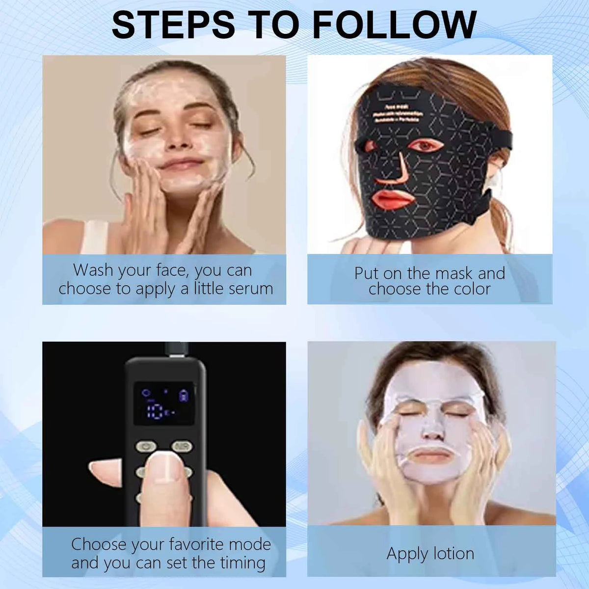 Portable Led Face Mask For Light Therapy And Skin Rejuvenation