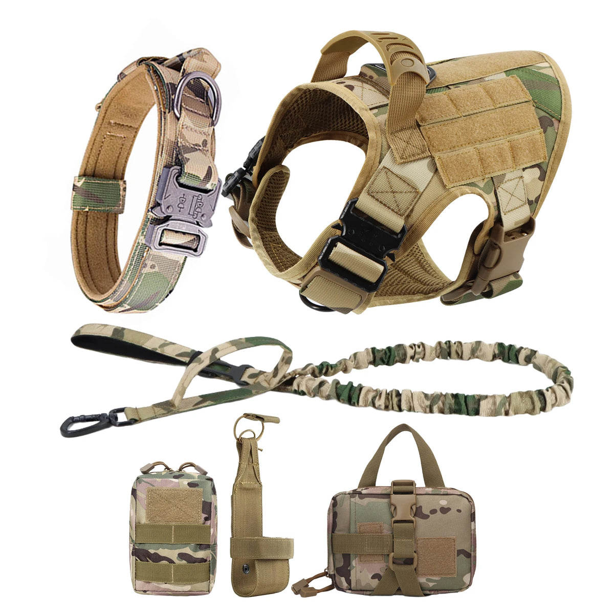 Padded Nylon Dog Harness And Leash Set For Training Purposes