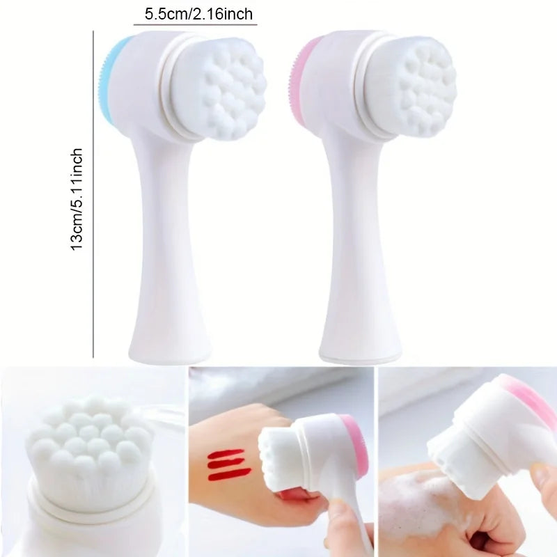 Double Sided Silicone Facial Brush For Deep Pore Cleansing
