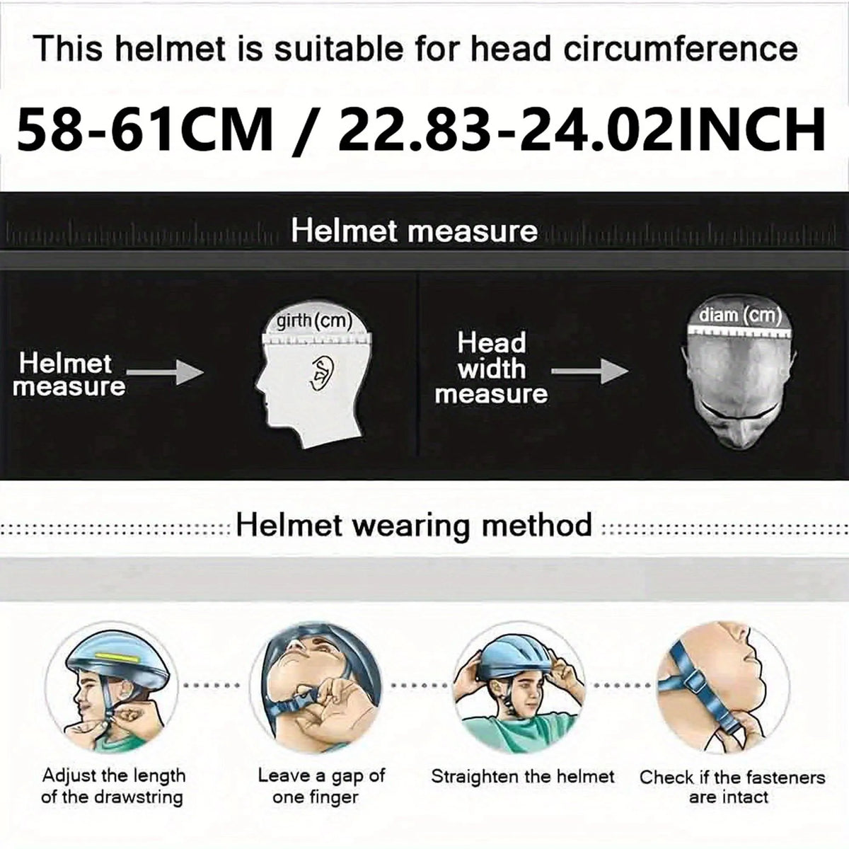 Adult Bike Helmet, Ultralight & Ventilated, PC Shell, Adjustable Size 22.83-24.02inch, Safe Bicycle Helmet for Road Cycling Men