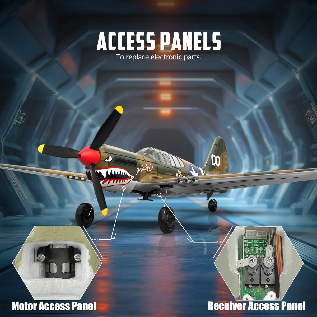 EXHOBBY Volantex RC P40 Warhawk Fighter Airplane With Gyro