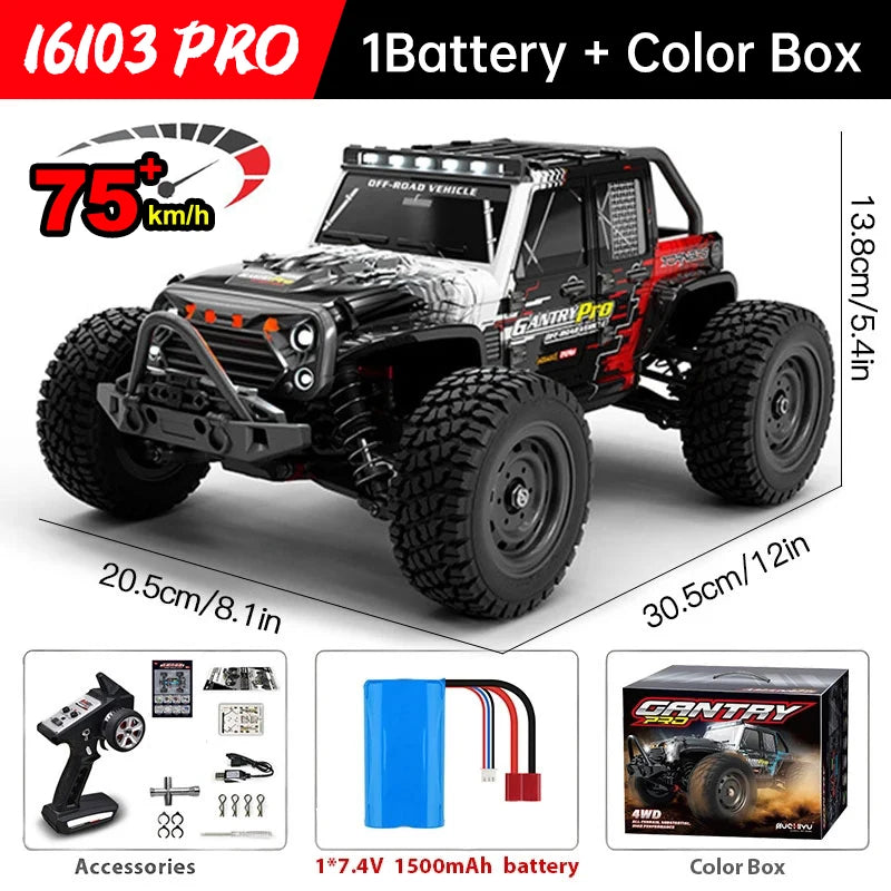 WLtoys 16101 Pro High Speed 4WD Remote Control Monster Truck