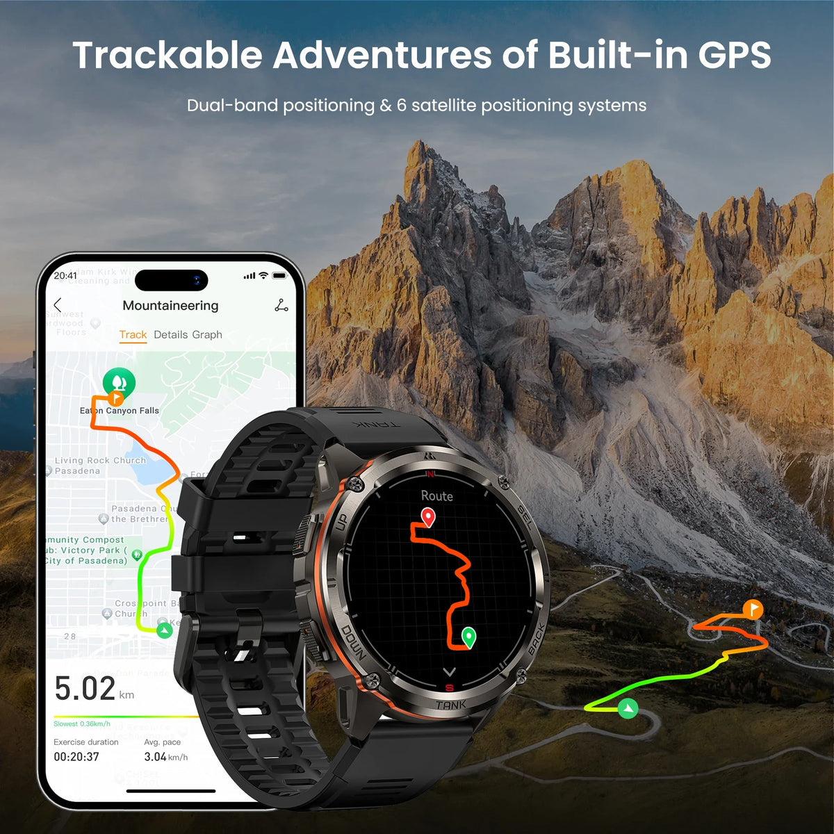KOSPET TANK T3 Ultra GPS Smart Watch With Bluetooth Calling